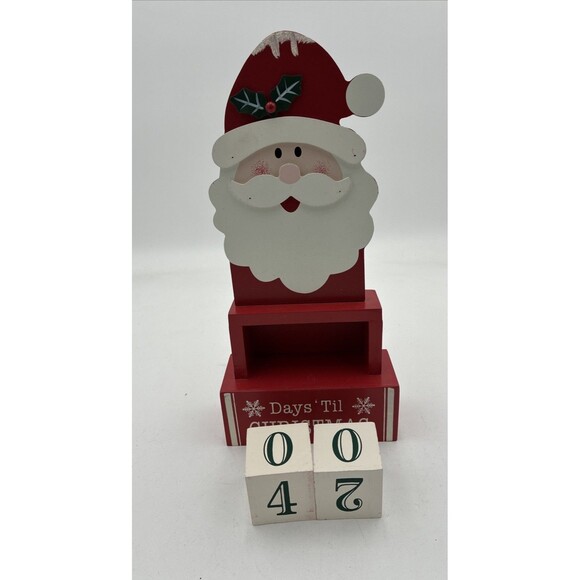 Days Till Christmas Santa With Counting Blocks - Picture 2 of 6